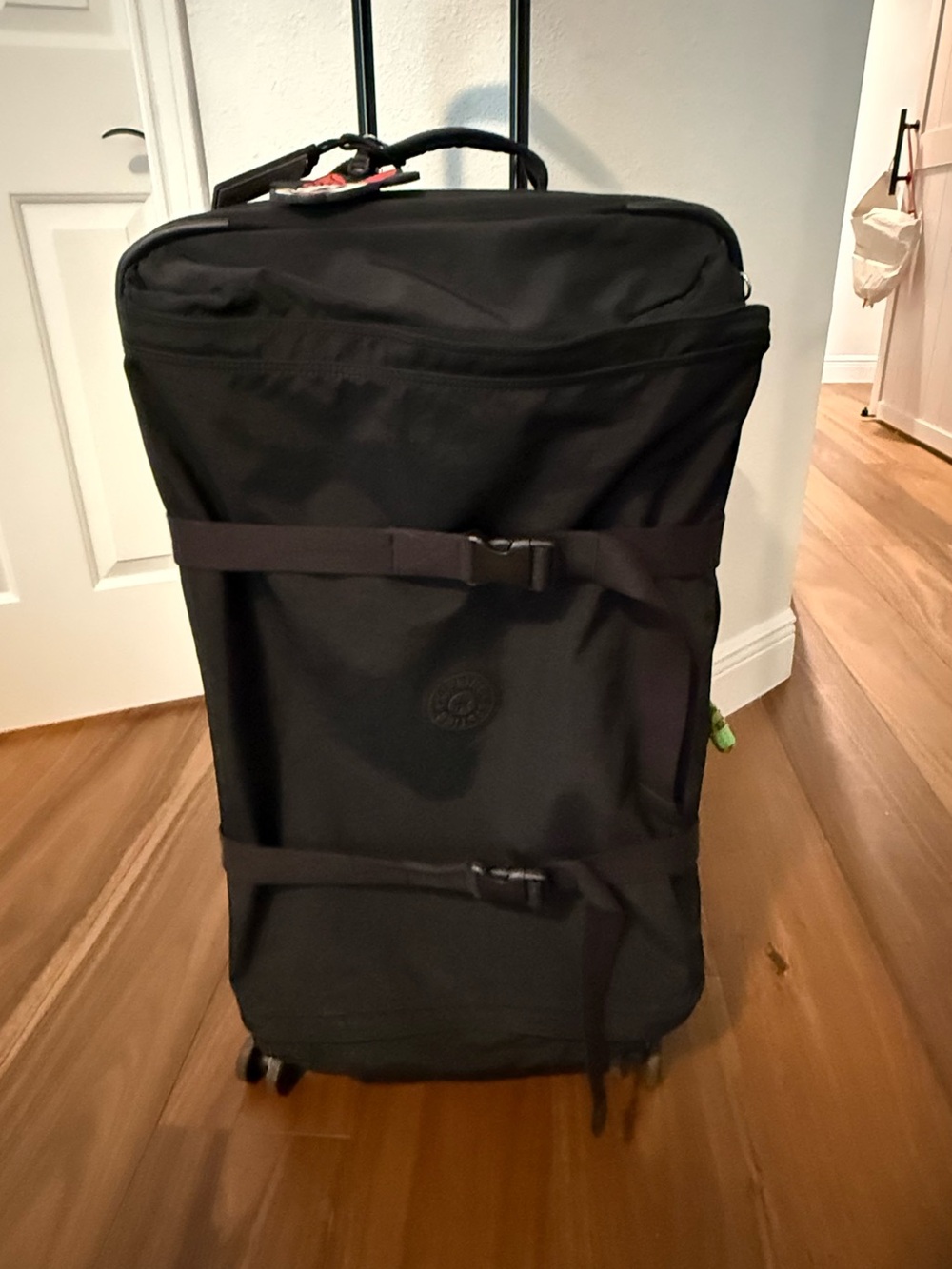 Black Rolling Travel Duffel Bag - Kipling-Inspired
